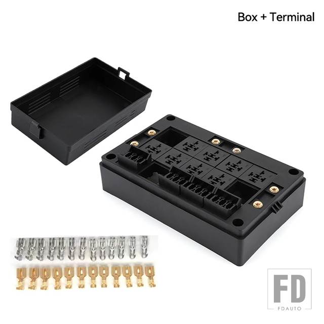 並行輸入品 DC 12V 24V 15ウェイヒューズリレーボックス10個 の40A