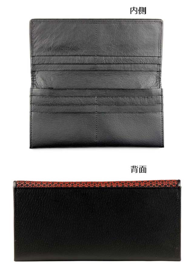 B64【新品未使用】印傳屋★大容量長財布　お札入れ　カード入れ　ブラウン 長財布 レディース 小銭入れ 印伝 カード入れ 鹿革 牛革 レザー