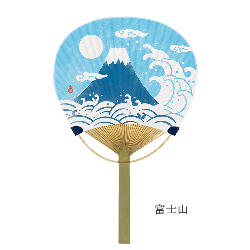 うちわ 竹製 団扇 竹うちわ 朝顔 富士山 ひまわり あじさい なでしこ