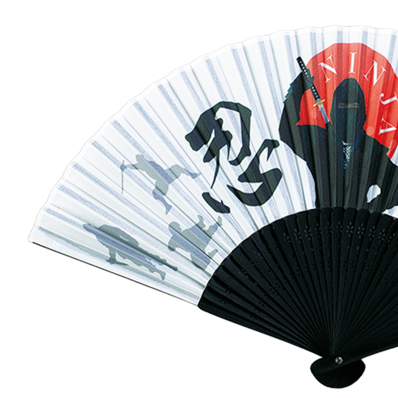 和柄 扇子模様 敷き布団　中古品のシーツお付けいたします 扇子 布 日本 和柄 侍 忍者 日の丸 布扇子 扇 せんす 白黒 墨 JAPAN