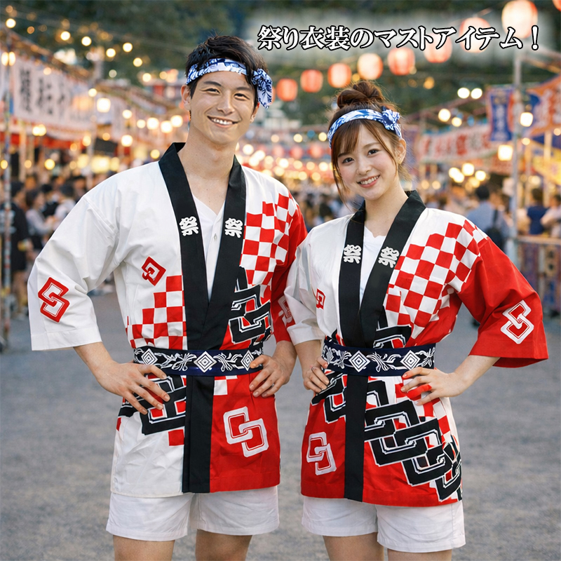 鯉口シャツ 上下セット 女性 レディース 男性 祭りパンツ 半股引 ゴム