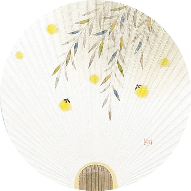 うちわ 京うちわ 高級 おしゃれ 柄 つゆ草 めだか ホタル 2723-2724