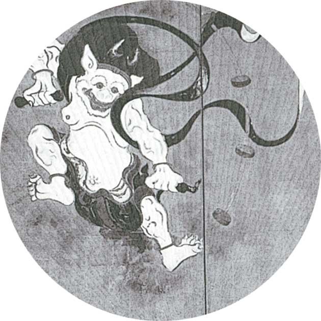 大型うちわ 風神雷神 団扇 踊りうちわ 都うちわ 京うちわ