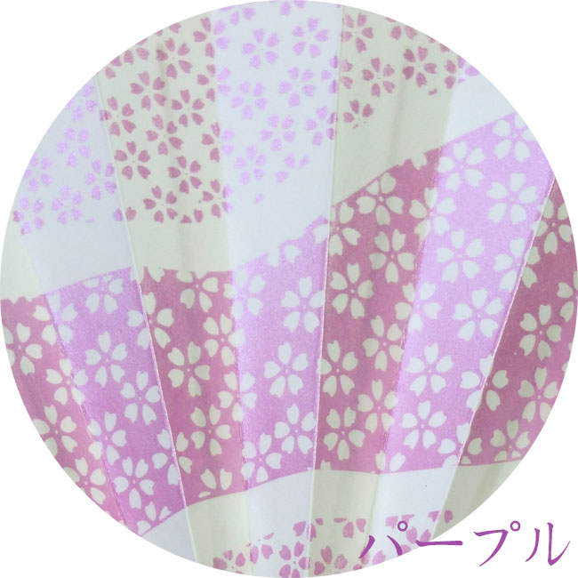 投扇興用扇子 3本セット 桜柄ピンク・パープル・グリーン : ODORI