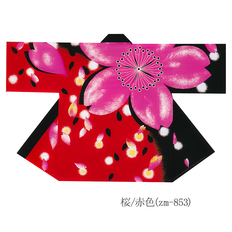 祭法被木綿大人用、ＯＳＩ 法被 祭り 衣装 はっぴ 綿100％ 大人 半纏 桜 朝顔 祭 よさこい