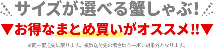 まとめ買いクーポン