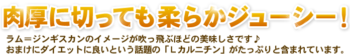 肉厚に切っても柔らかジューシー