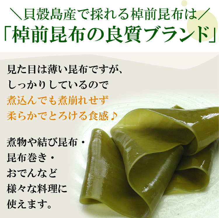 2021最新作】 昆布 早煮昆布 200g 貝殻島産 おでん 結び昆布 煮もの 昆布巻