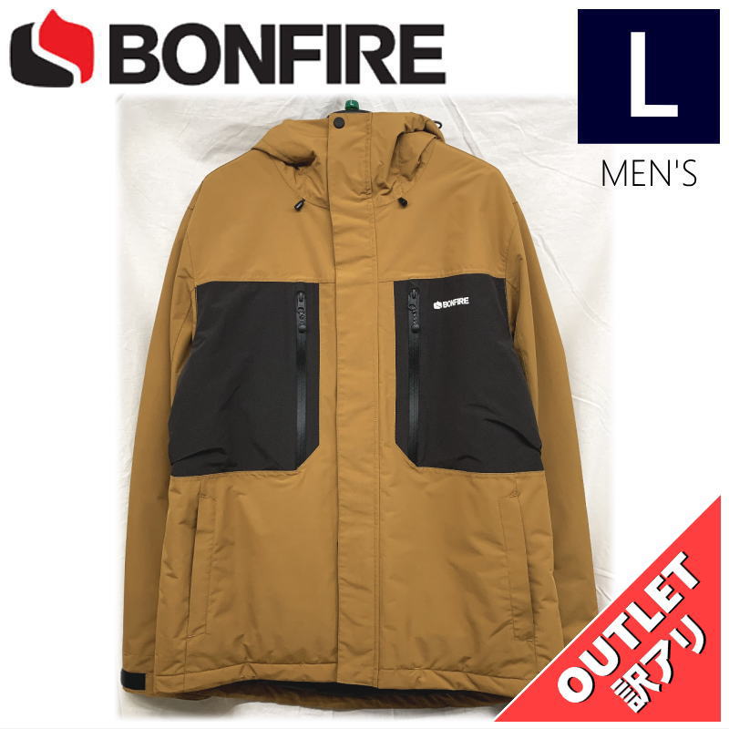 【OUTLET】 BONFIRE RADIATE CORDURA INSULATED JKT カラー:SADDLE Lサイズ メンズ スノーボード  スキー ジャケット JACKET アウトレット