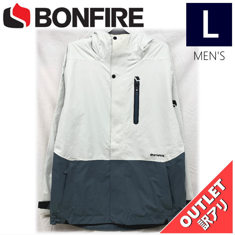 【OUTLET】 BONFIRE ETHER SHELL JKT カラー:LT GREY Lサイズ メンズ スノーボード スキー ジャケット  JACKET アウトレット