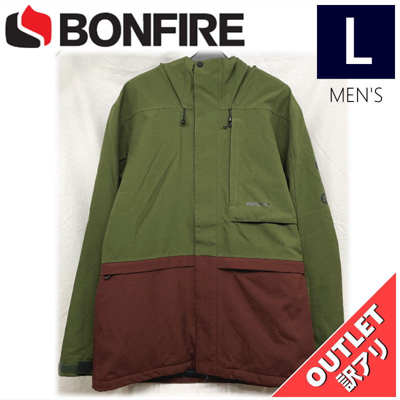 【OUTLET】 BONFIRE VECTOR INSULATED JKT カラー:OLIVE Lサイズ  メンズ スノーボード スキー ジャケット JACKET アウトレット