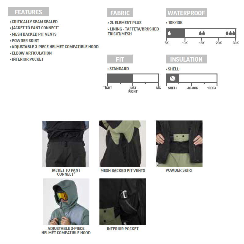 BONFIRE（ボンファイア） ○ BONFIRE BUFFER JACKET BLUE Mサイズ