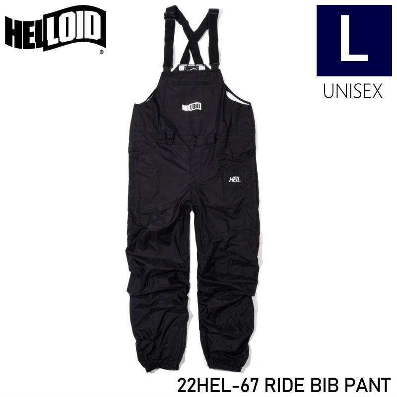 〇 HELLOID 22HEL-67 RIDE BIB PNT BLACK Lサイズ ヘルロイド メンズ