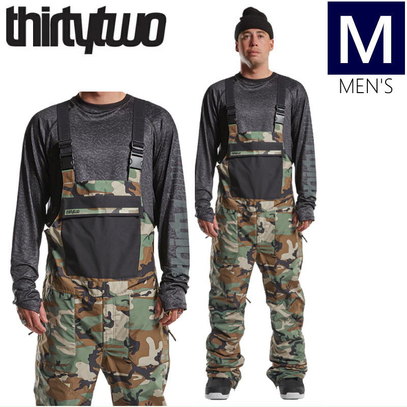 ◇ THIRTYTWO BASEMENT BIB PNT カラー:CAMO Mサイズ メンズ スノーボード スキー パンツ ウェア ビブパンツ 日本正規品