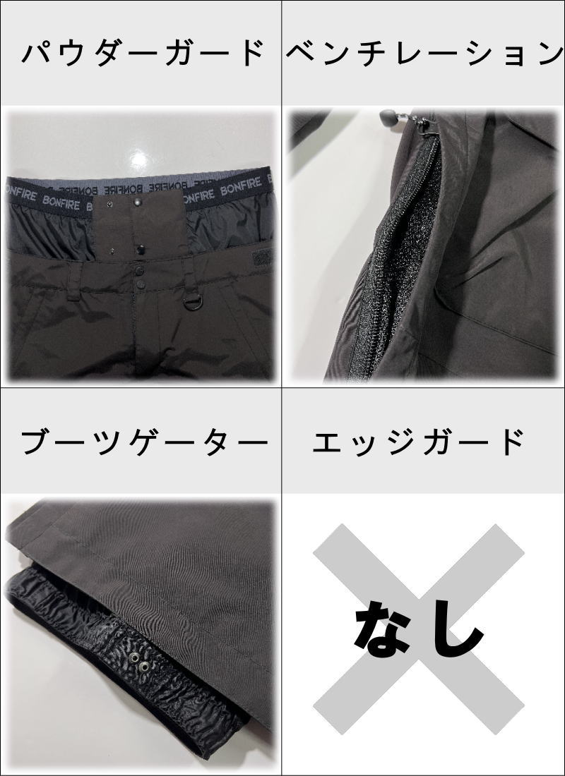 OUTLET】 BONFIRE TORCH ZONE TECH PNT WWG カラー:BLACK Lサイズ 