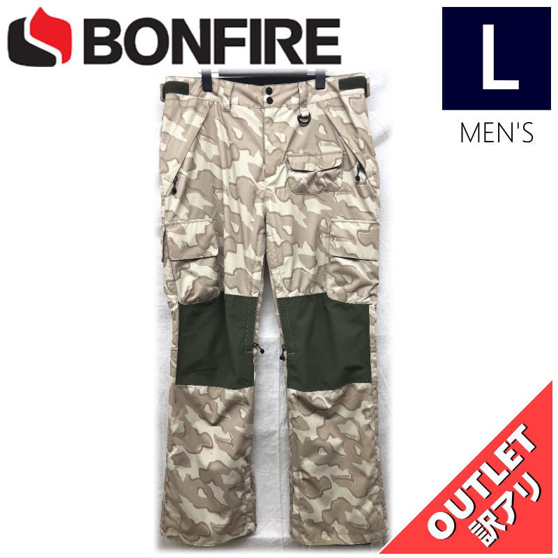 【OUTLET】 BONFIRE TACTICAL STANDARD FIT CARGO PNT WWG カラー:CAMO Lサイズ  メンズ スノーボード スキー パンツ PANT アウトレット