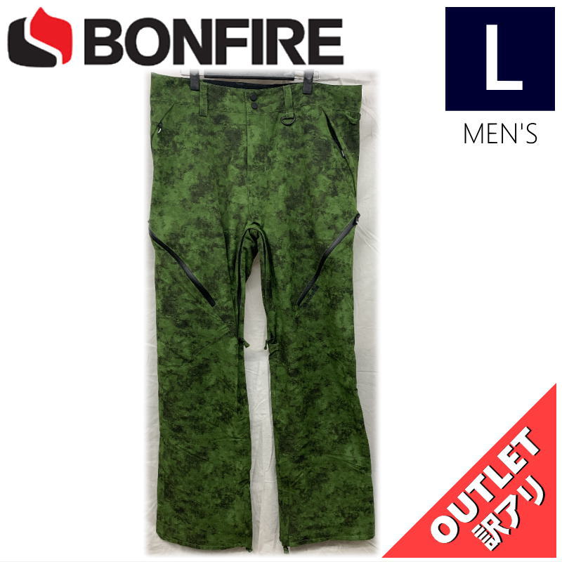 OUTLET】 BONFIRE ZONE 2L STRETCH PNT カラー:GREEN WATERCOLOR L 