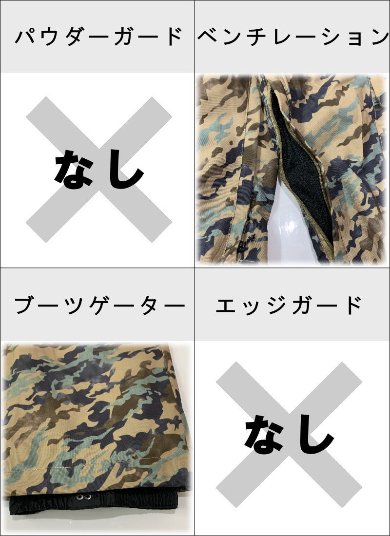 OUTLET】 TACTICAL PNT カラー:CAMO Lサイズ メンズ スノーボード 