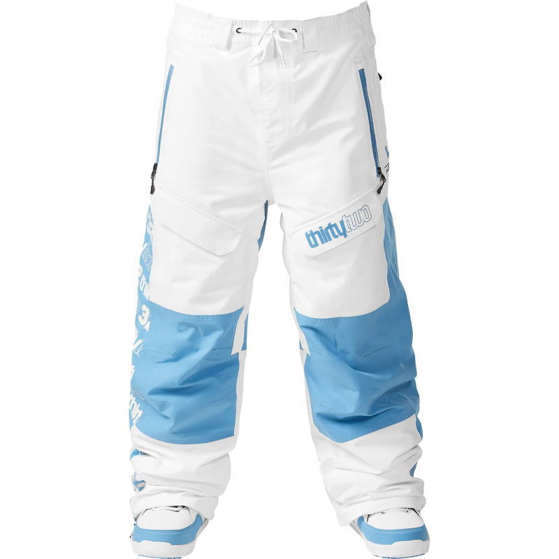 ● THIRTYTWO SWEEPER XLT PNT WHITE BLUE ＸLサイズ サーティーツー スノボウェア スノーボード パンツ メンズ  23-24