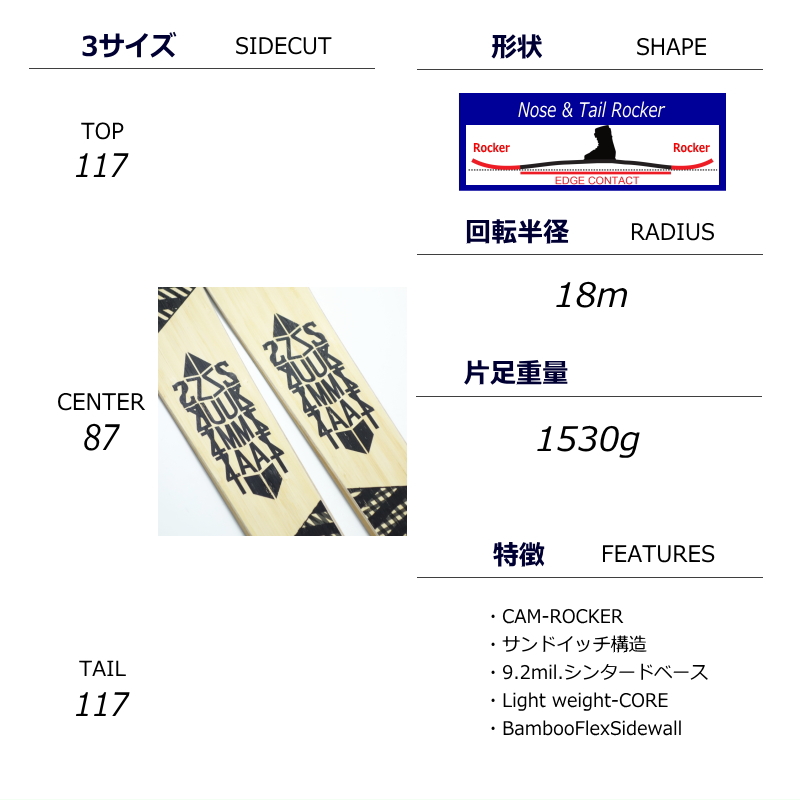 ZUMA Kruz[175cm/87mm幅]19-20 フリースキー オールラウンド ツインチップ 板単体 型落ち・旧モデル :  465001193000 : オフワン国道16号 - 通販 - Yahoo!ショッピング