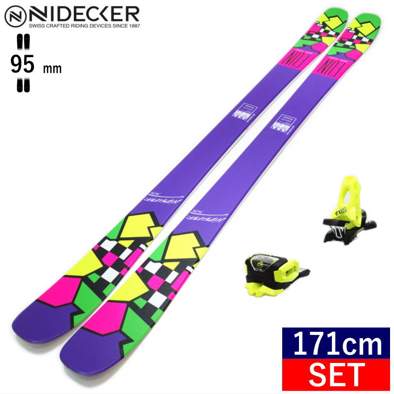 [171cm/95mm]NIDECKER THE SKI+AAATTACK2 11 ナイデッカー フリースキー＋ビンディングセット オールラウンド カービング