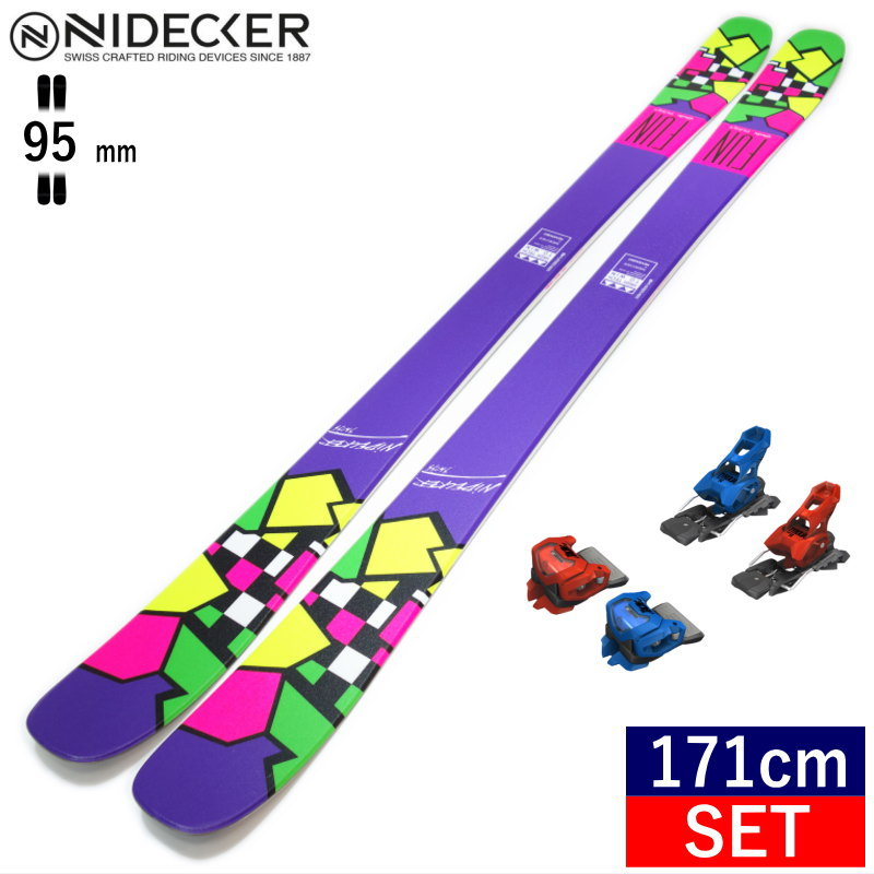 [171cm/95mm]NIDECKER THE SKI+ATTACK 14 GW MIX ナイデッカー フリースキー＋ビンディングセット オールラウンド カービング