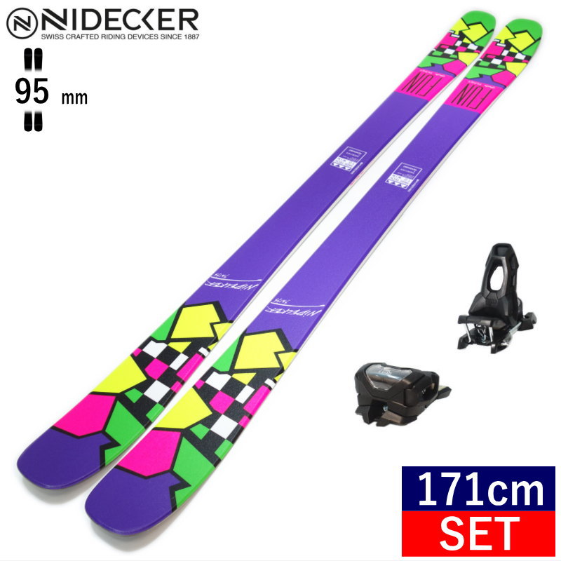 [171cm/95mm]NIDECKER THE SKI+ATTACK 11 GW ナイデッカー フリースキー＋ビンディングセット オールラウンド カービング