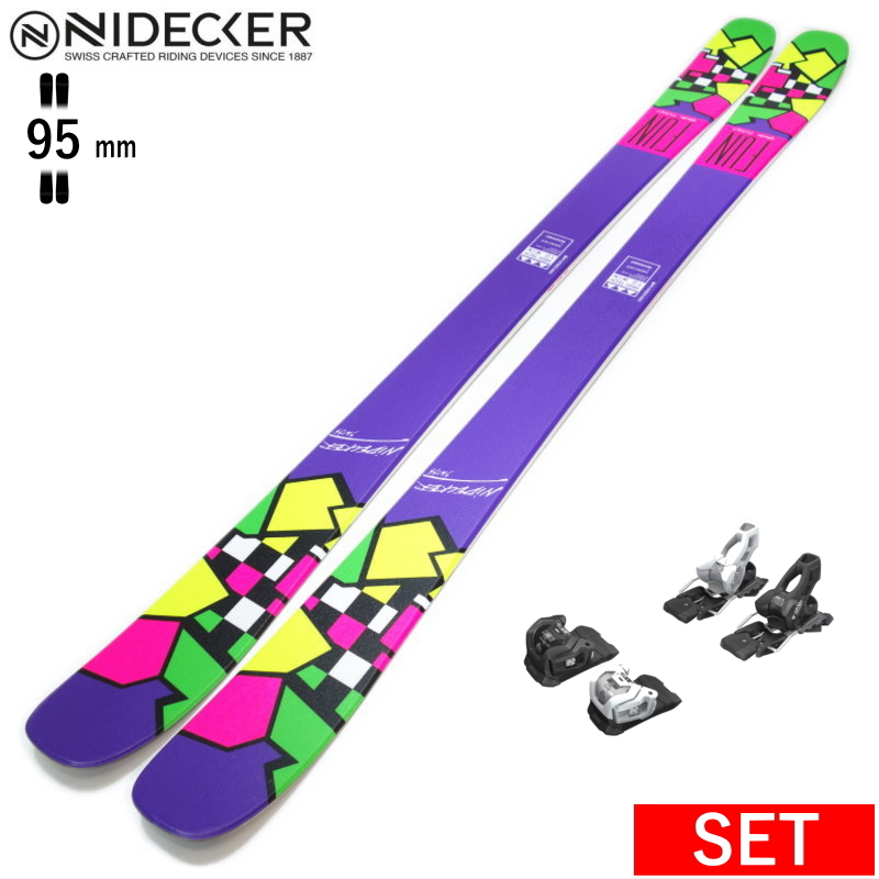 [センター幅95mm 171cm]NIDECKER THE SKI+ATTACK 11LYT  型落ち旧モデルスキー板セット ツインチップスキー フリースキー フリースタイルスキー | 