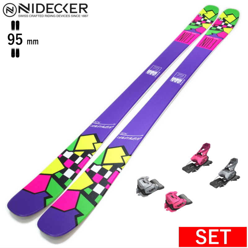 [センター幅95mm 171cm]NIDECKER THE SKI+ATTACK 14 GW MIX  型落ち旧モデルスキー板セット ツインチップスキー フリースキー フリースタイルスキー | 