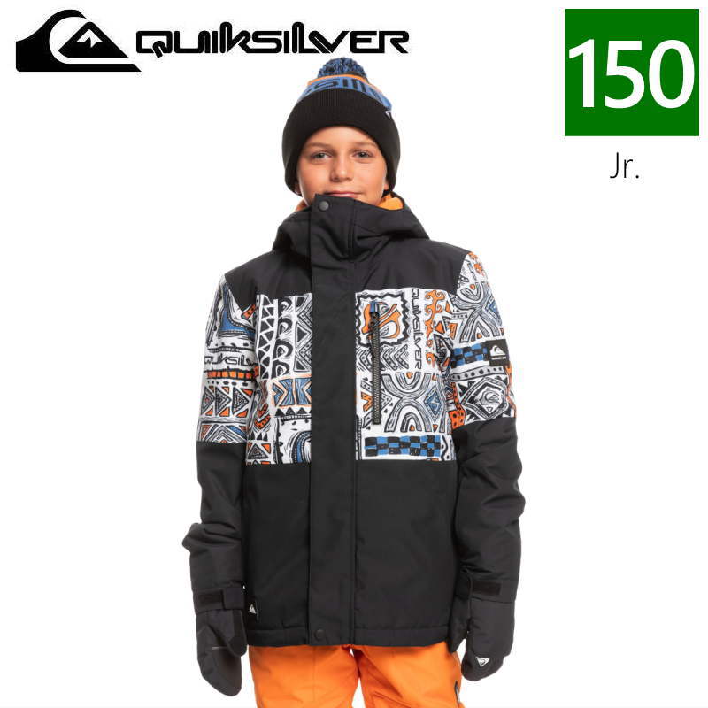 ○ QUIKSILVER MISSION PRINTED BLOCK YOUTH JKT NMD1 150 子供用 キッズ ジュニア スノーボード スキー ジャケット JACKET 22-23