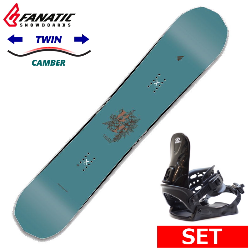 23-24 FANATIC BT+ZUMA BINDING メンズ スノーボード2点セット オール
