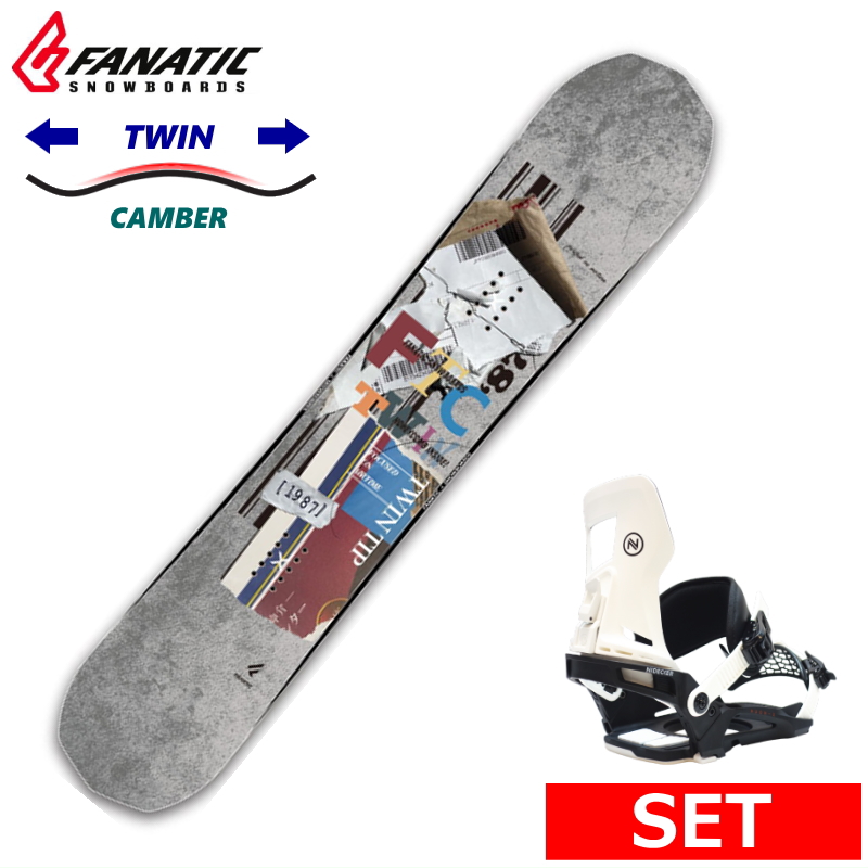 23-24 FANATIC FTC TWIN+NIDECKER MUON-X メンズ スノーボード2点 