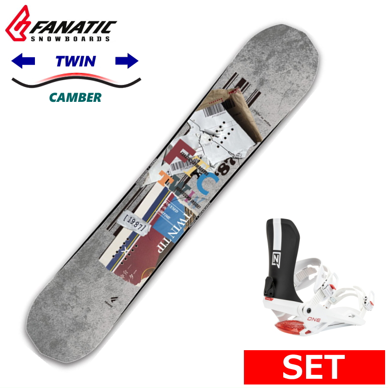 23-24 FANATIC FTC TWIN+NITRO ONE メンズ スノーボード2点セット 型