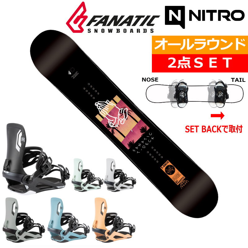 23-24 FANATIC T-DECK BLACK+26 NITRO TALENT ファナティック メンズ レディース スノーボード2点セット 型落ち | 