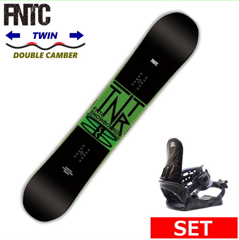 23-24 FNTC TNT R BLACK GREEN+ZUMA BINDING メンズ スノーボード2点