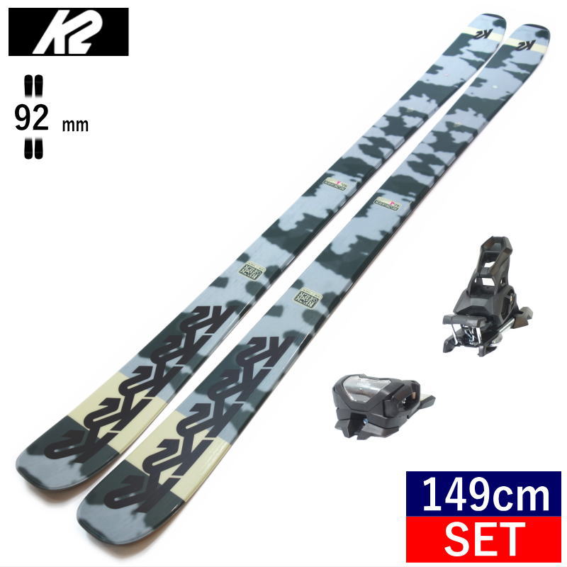 K2 RECKONER 92 W+ATTACK 14 GW スキー＋ビンディングセット ツインチップスキー フリースキー フリースタイルスキー [149cm/92mm幅] 23-24｜off-1