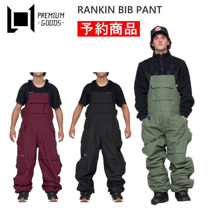 早期予約商品】 ○ 23-24 L1 RANKIN BIB PANT メンズ スノボウェア