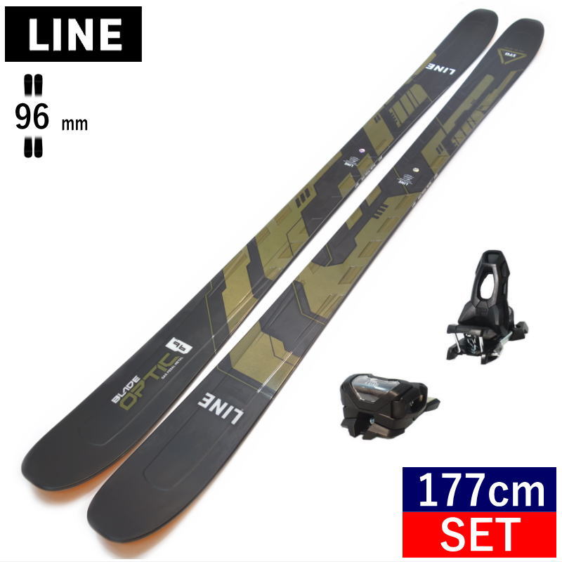 セミファットスキーセット LINE BLADE OPTIC 96+ATTACK 11 GW スキー＋ビンディングセット オールラウンド カービング  [177cm/96mm幅] 23-24 : 24line16p-177 : オフワン国道16号 - 通販 - Yahoo!ショッピング