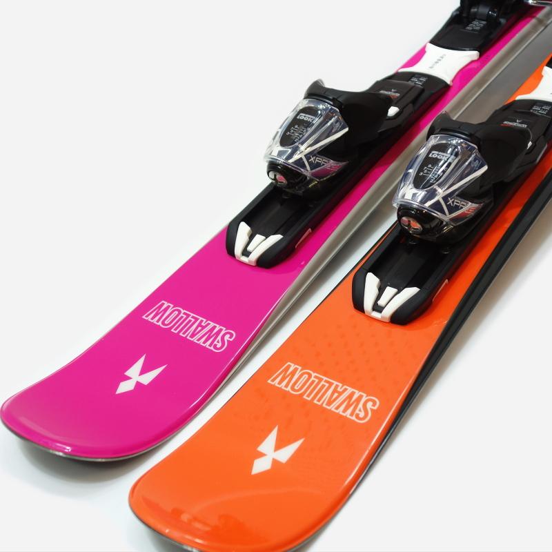 [90cm/85mm幅]SWALLOW OREO 90+XPRESS 10 カラー:PINK*ORANGE ビンディングセット ショートスキー ファンスキー スキーボード｜off-1｜02