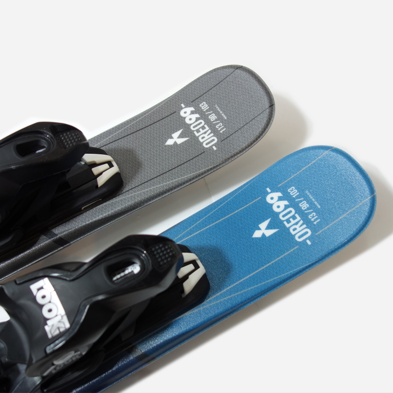 [99cm/90mm幅]SWALLOW OREO 99+XPRESS 10 カラー:MIX BLU*BLK ビンディングセット ショートスキー  ファンスキー スキーボード