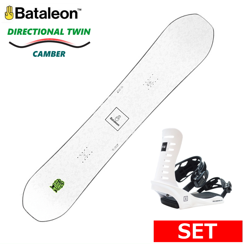 24-25 BATALEON Chaser Japan+FIX NATION JPN メンズ スノーボード2点セット オールラウンド カービング 型落ち 日本正規品 | 