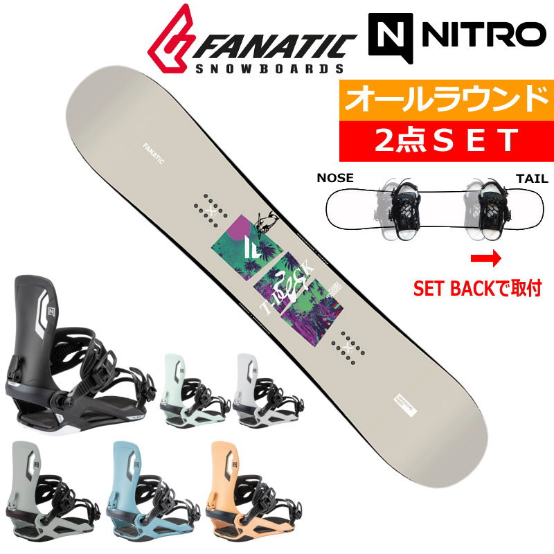 24-25 FANATIC T-DECK GREEN+26 NITRO TALENT ファナティック メンズ レディース スノーボード2点セット 型落ち | 