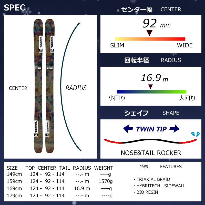 オフワン国道16号 - ツインチップスキーセット｜Yahoo!ショッピング