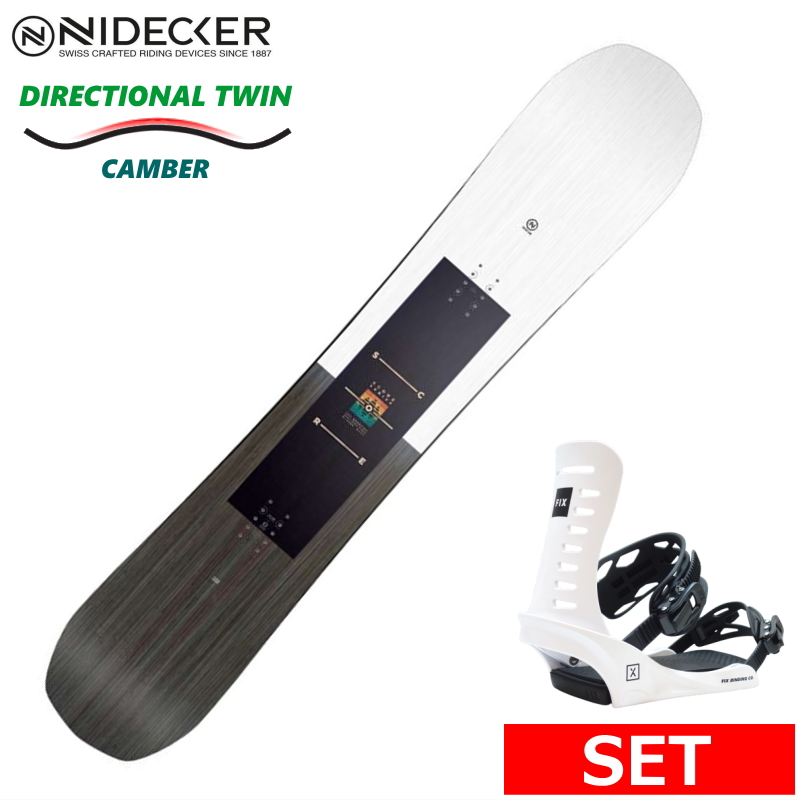 Nidecker Score 24-25 スノーボー 156 24-25 NIDECKER SCORE+FIX NATION JPN メンズ ボードセット2点セット