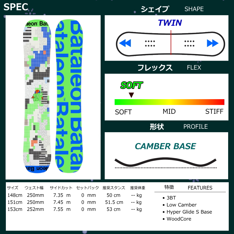 25-26 BATALEON BLOW JPN LTD+ZUMA BINDING メンズ スノーボード2点セット オールラウンド カービング 型落ち 日本正規品 |  | 05