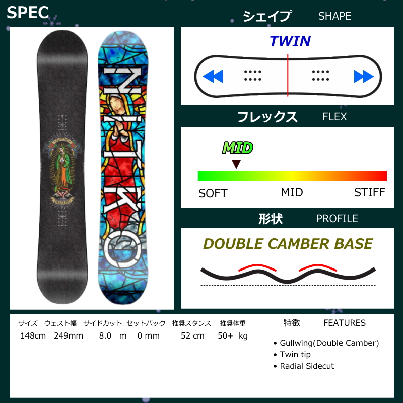 24-25 NITRO DEMAND LTD GULLWING+NIDECKER MUON-X メンズ スノーボード2点セット オールラウンド カービング 型落ち 日本正規品 |  | 05