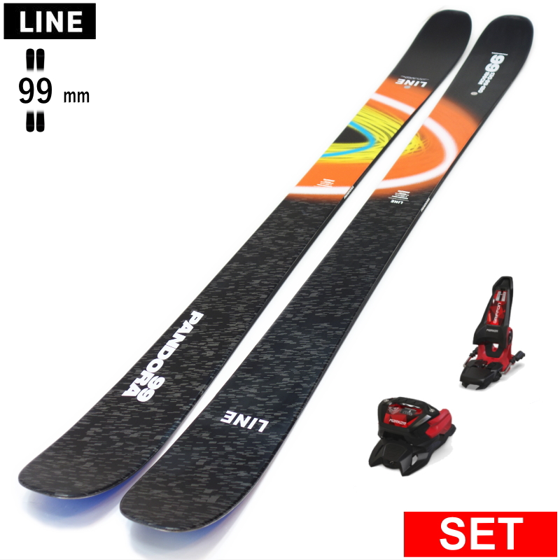 [センター幅99mm 156cm|163cm|170cm|177cm]LINE PANDORA 99+GRIFFON 13 26モデルスキー板セット セミファットスキー フリースキー | 