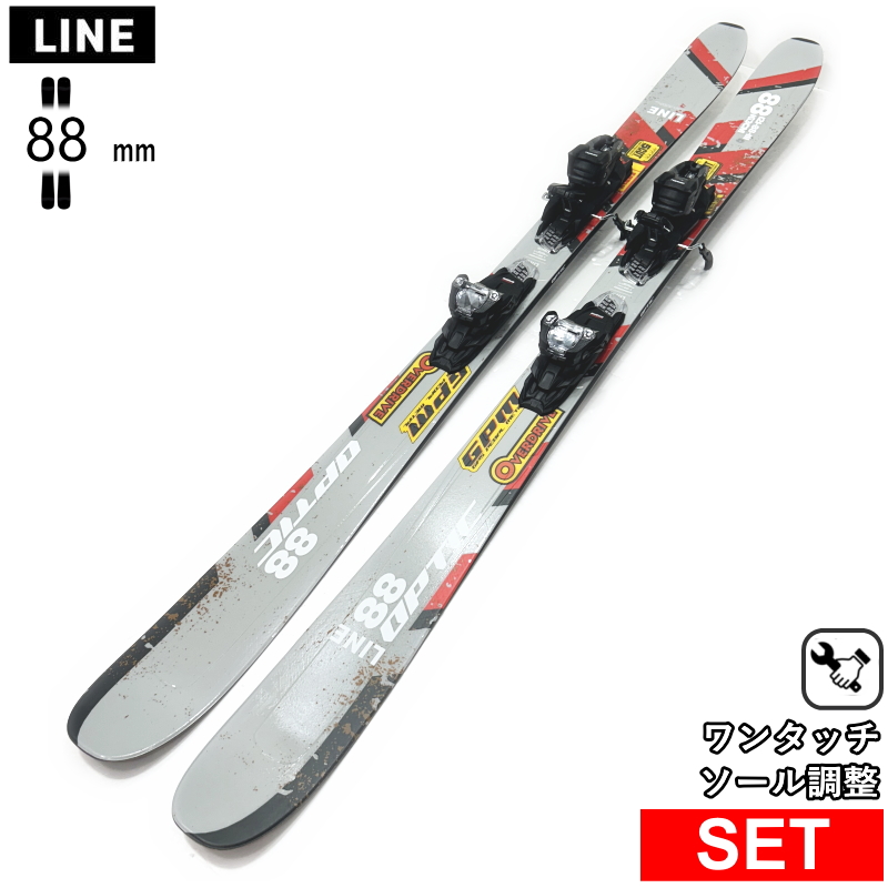 [センター幅88mm 163cm|170cm]LINE OPTIC 88 QUIKCLIK+SQUIRE 10 QC 26モデルスキー板セット フリースキー