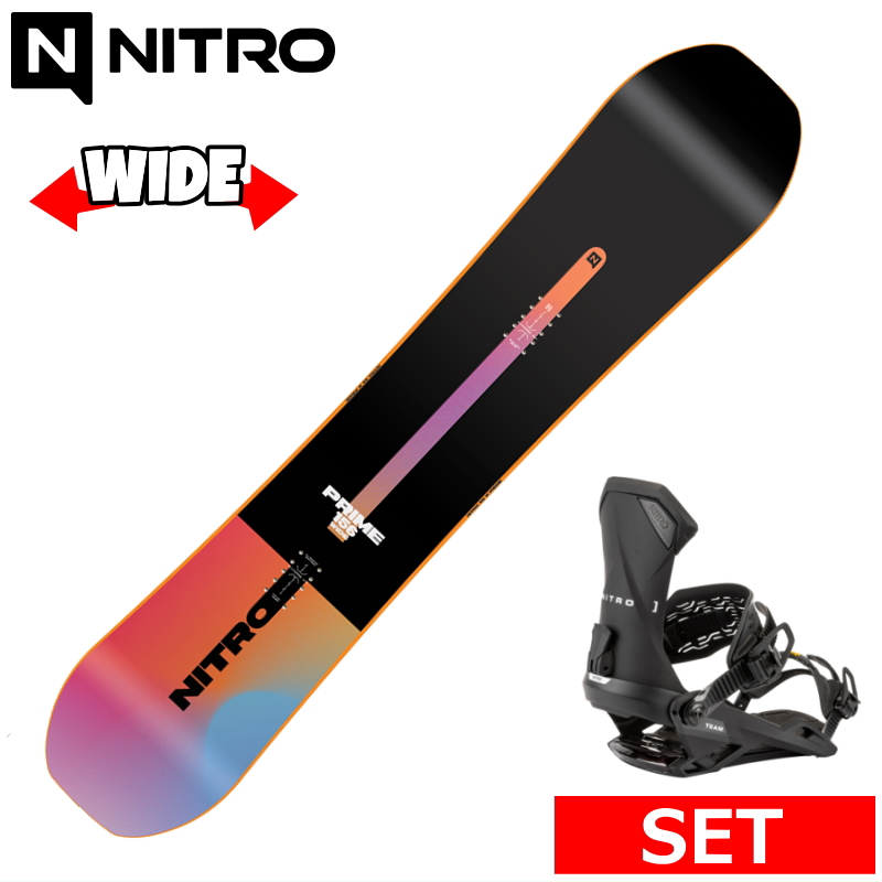 25-26 NITRO PRIME CHROMA+NITRO TEAM L メンズ ボードセット2点セット