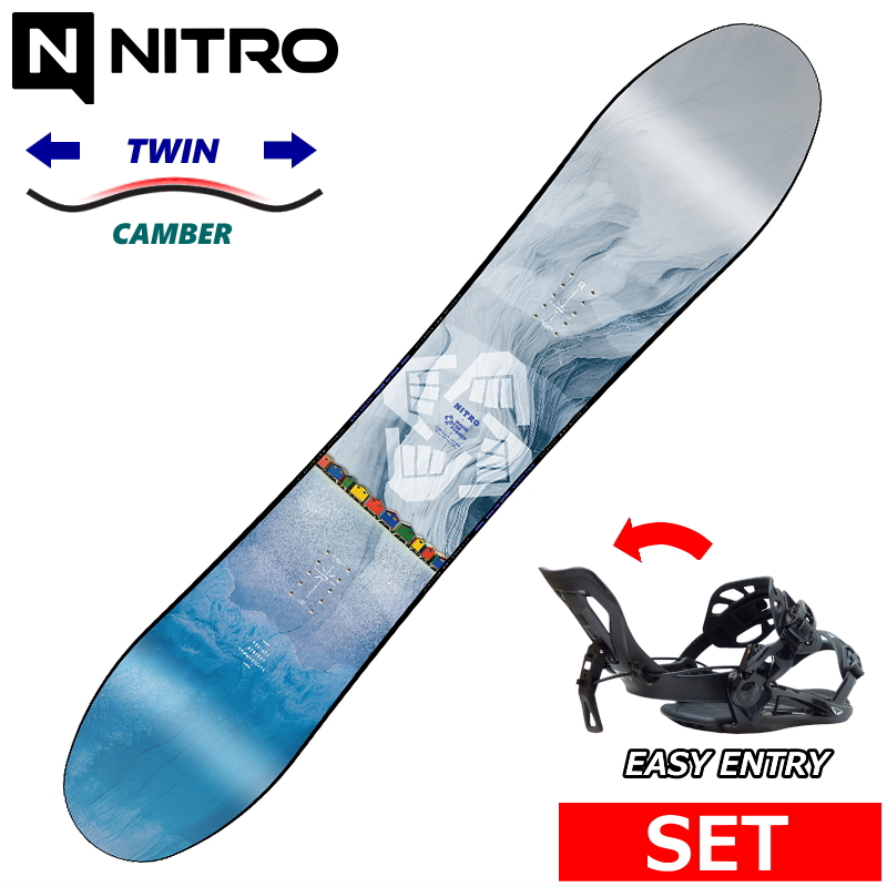 25-26 NITRO SANTOKU+SP PRIVATE メンズ スノーボード2点セット グラトリ ラントリ フリースタイル 型落ち 日本正規品